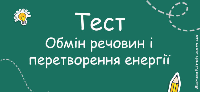 Обмін речовин і перетворення енергії