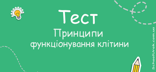 Принципи функціонування клітини